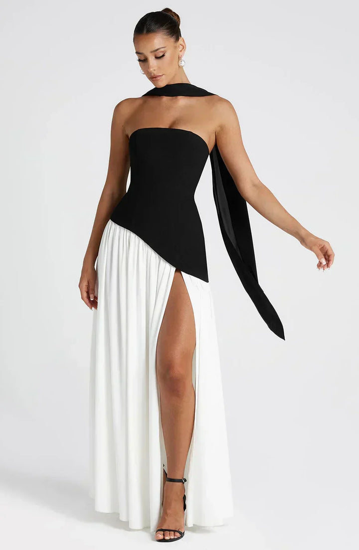 Johanna | Damen Asymmetrisches Maxi Kleid für Hochzeitsgäste