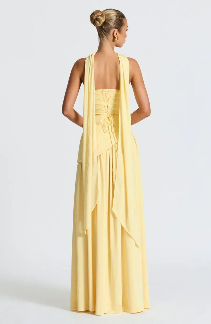 Johanna | Damen Asymmetrisches Maxi Kleid für Hochzeitsgäste