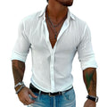 Fabian | Herren Gerippt Slim Fit Knopfhemd