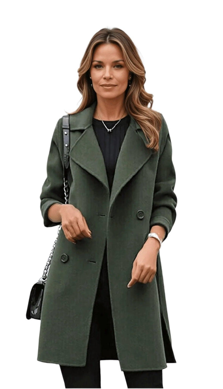 Anna | Damen Chic Klassischer Revers Wintermantel