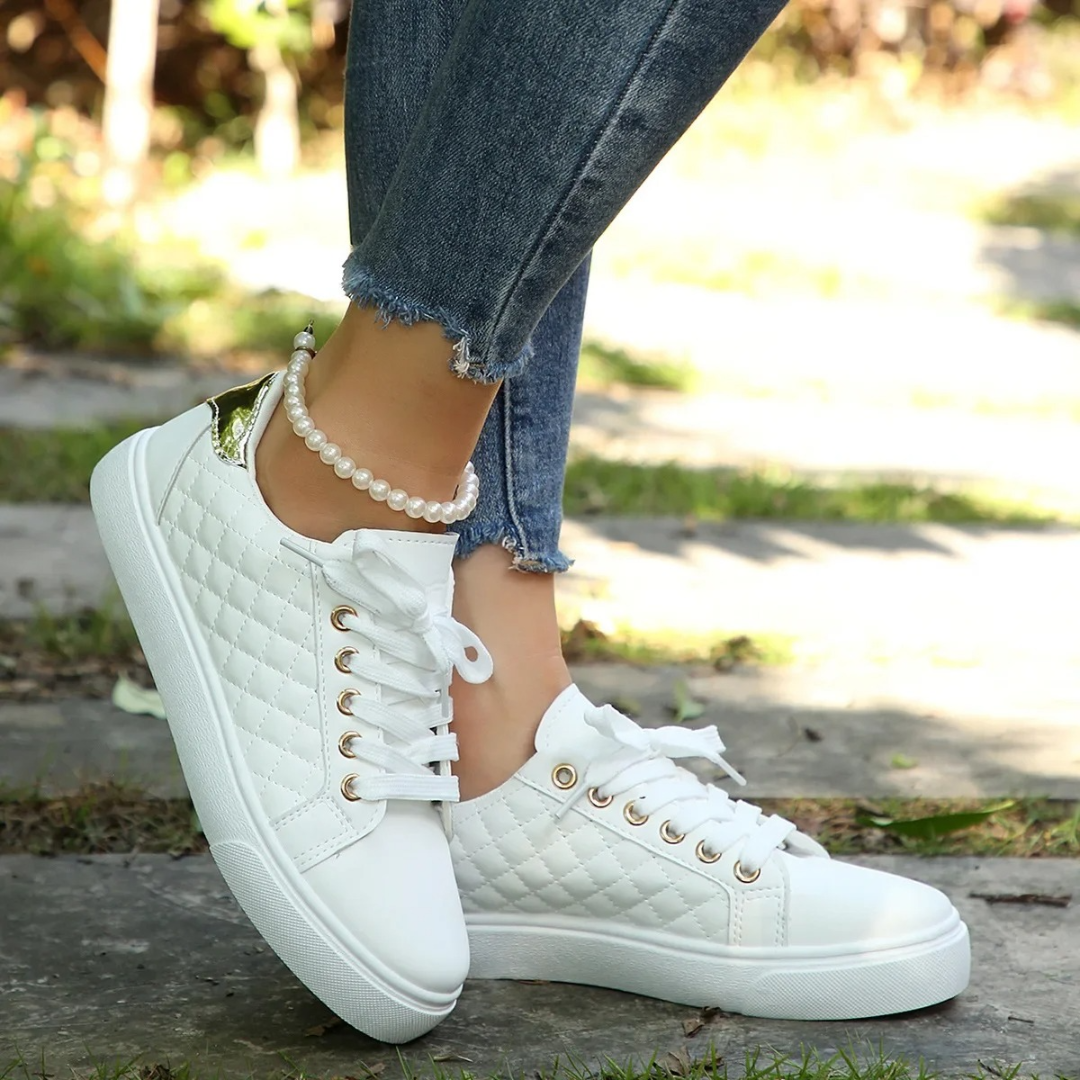 Marion | Damen Freizeit-Sneaker mit Steppung und Schnürung