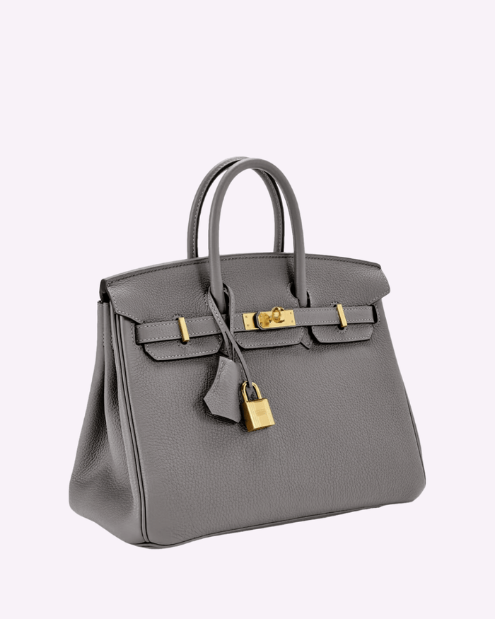 Damen Strukturierte Handtasche mit Goldfarbenen Details